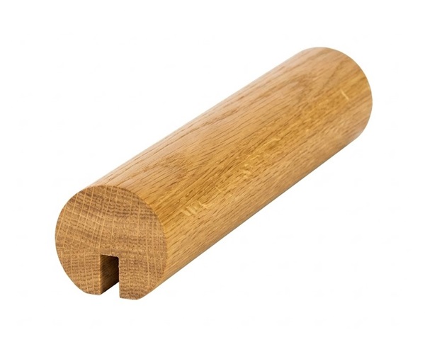 White Oak Mopstick 10mm Grooved Handrail For Glass